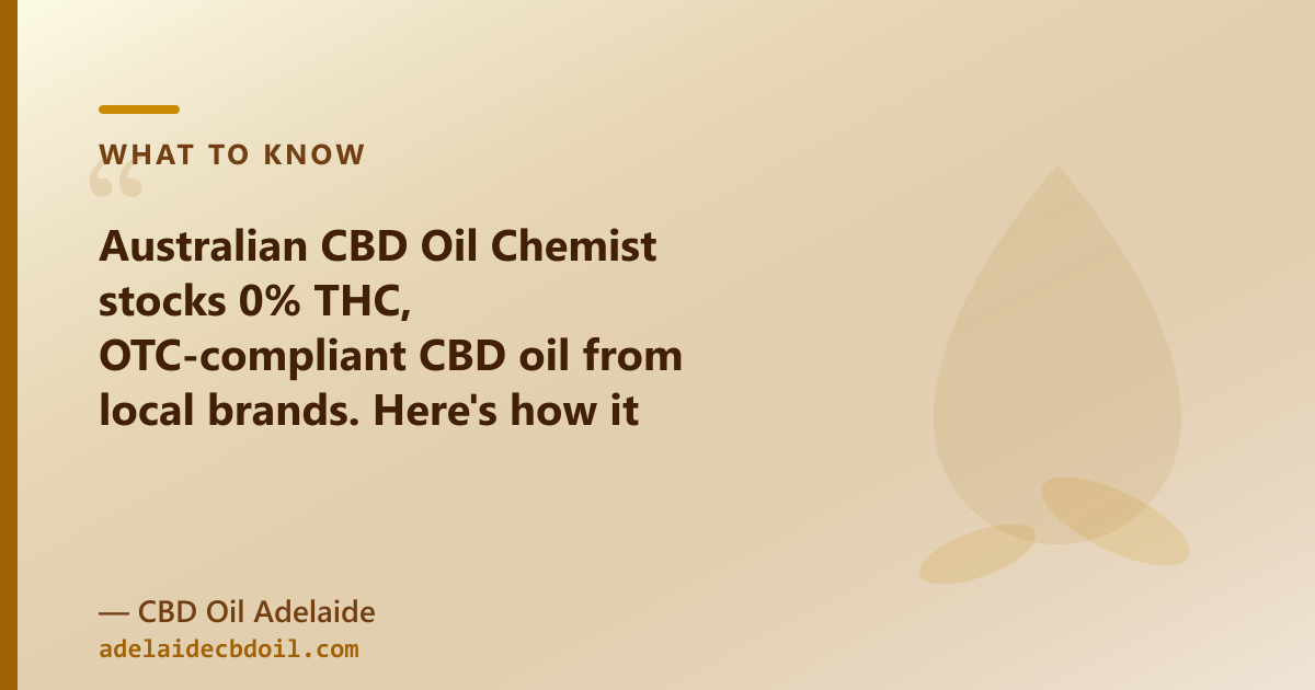 One source, five oil families — CBD Oil Adelaide's Adelaide range: full-spectrum, broad-spectrum, CBG, CBN and pet CBD oil