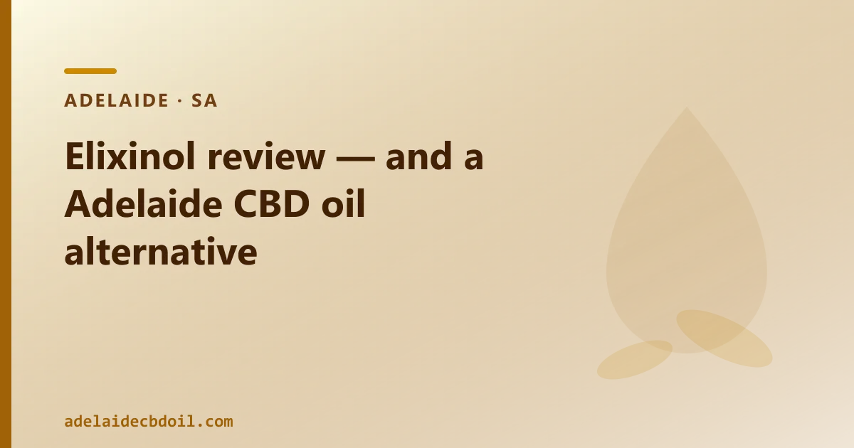 Elixinol review — an Australian CBD Oil Alternative