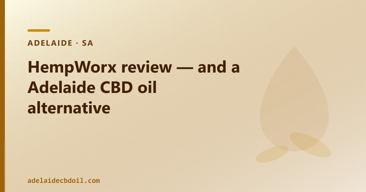 HempWorx review — an Australian CBD Oil Alternative